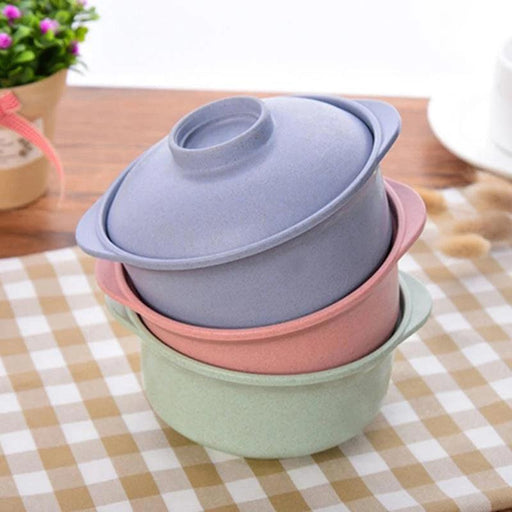 Sustainable Japanese Noodle Bowls with Lids - Elegant Containers for Soup and Rice Enjoyment