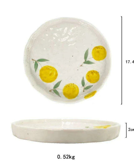 Cheerful Fruit-Themed 300ml Ceramic Mug & Plate Set – Ideal Gift for Children and Breakfast Enthusiasts