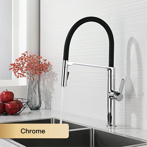 Gunmetal Kitchen Faucet with Sleek Magnetic Docking System - Modern Single Handle Hot and Cold Sink Tap