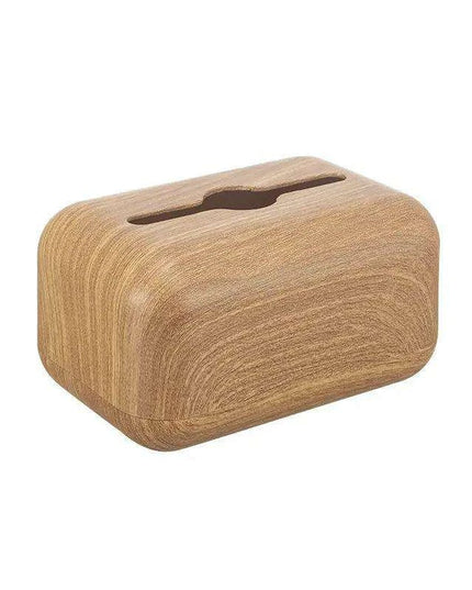 Elegant Walnut Tissue Holder for Modern Workspace Chic