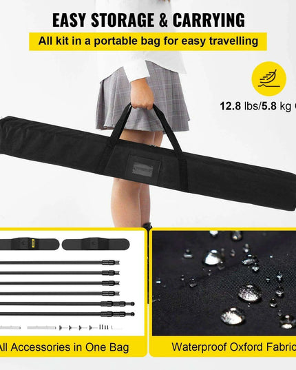 8ft Adjustable Photography Backdrop Stand with Carrying Case for Events