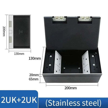 Customizable Stainless Steel Modular Floor Socket with Integrated Marble Design