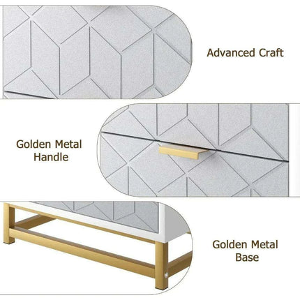 Modern Grey 4-Drawer Chest with Sleek Metal Legs and Generous Storage