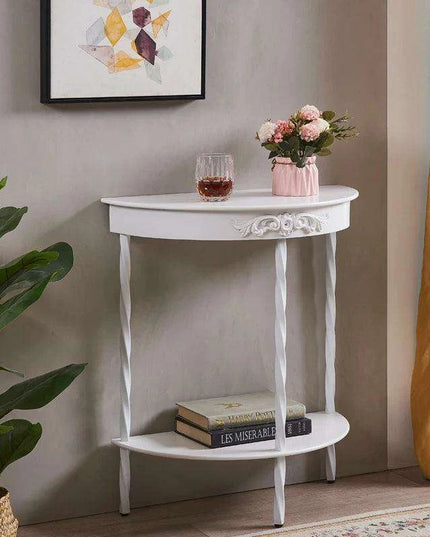 Chic European Wooden Console Table - Stylish Accent for Home Entryways