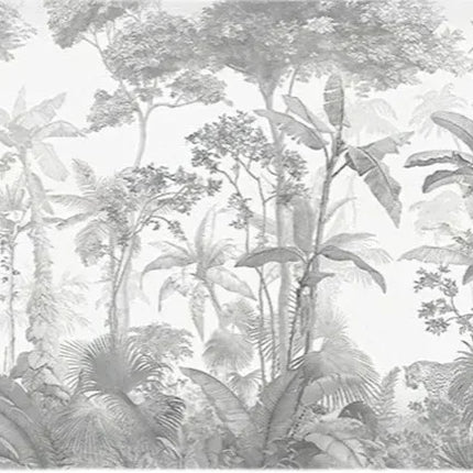 3D French Forest Landscape Wallpaper Mural – Hand-Painted, Custom Size