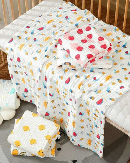 Charming Cartoon Cotton Swaddle Blanket for Infants - Multi-Functional Baby Wrap