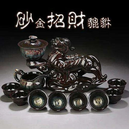 Portable Elegant Gongfu Tea Ceremony Set with Classic Teapot and Infuser