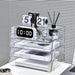 Transparent Acrylic A4 File Storage Organizer - Stackable Desktop Rack for Papers and Magazines