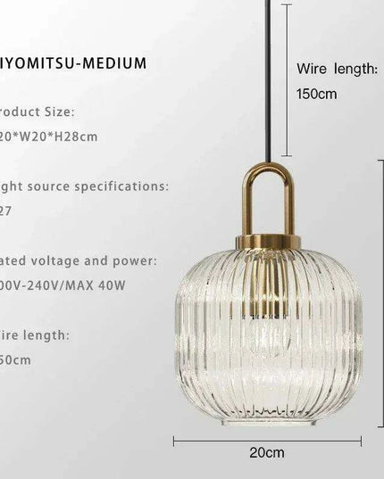 Elegant Japanese-Inspired LED Glass Pendant Lights for Modern Homes