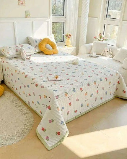 Chic Cotton Bedspreads for Double and Queen Size Beds - Cozy Princess-Inspired Covers for a Stylish Bedroom Retreat