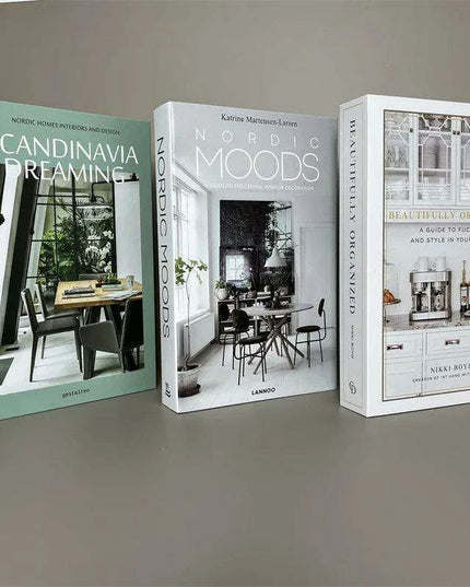 Elegant 3-Piece Decorative Faux Book Set for Home Décor