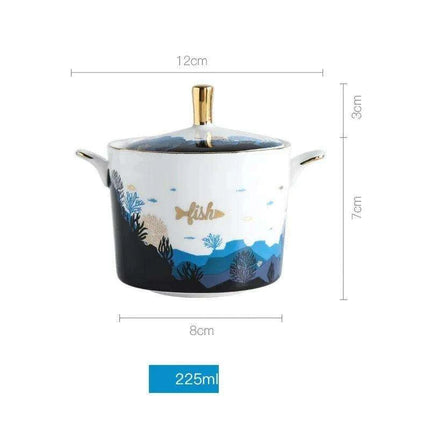 Luxurious Gold-Accented European Ceramic Coffee and Tea Set - Elegant 4-Piece Gift Collection