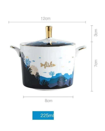 Luxurious Gold-Accented European Ceramic Coffee and Tea Set - Elegant 4-Piece Gift Collection