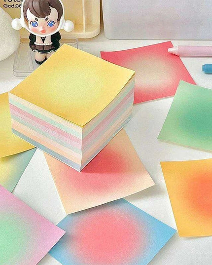 Colorful Gradient Thick-Page Spiral Notebook - 400 Pages for Notes, Art, and Planning