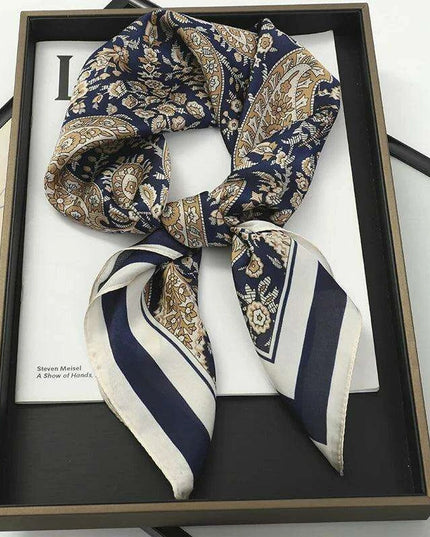 Elegant Satin Square Shawl Hijab: Luxurious 70x70cm Bandana for Women