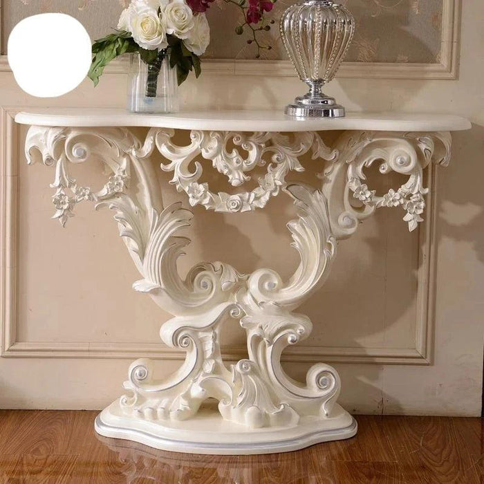 Elegant Vintage European Console Table with Storage - Stylish Entryway Cabinet