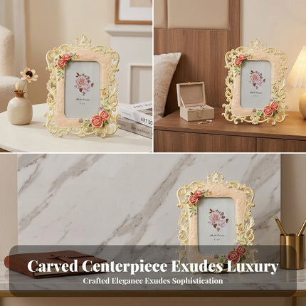 Shop1104398223 Lightweight Resin Baroque Photo Frame with Ornate Desig