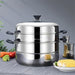 Deluxe Stainless Steel Multi-Layer Steamer for Optimal Home Cooking