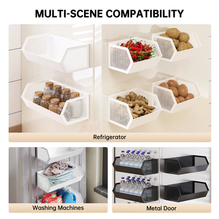 Wochuangsi Magnetic Kitchen Storage Rack - No Drilling, Gap Hanging Ba