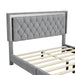Luxurious LED-Illuminated Queen Bedroom Set with Crystal-Tufted Headboard and Nightstands - Modern Sophistication
