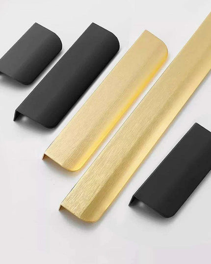 Sophisticated Black and Gold Aluminum Alloy Cabinet Handle Collection