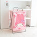 Hello Kitty Stylish Foldable Laundry Hamper: Sturdy Iron Frame & Waterproof Design - Spacious Organizer