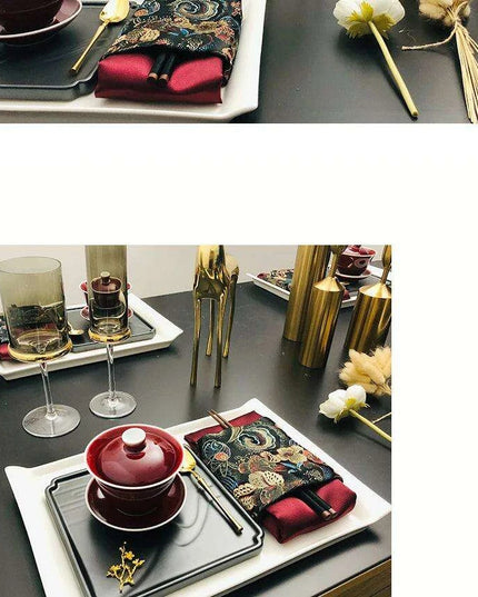 Luxury Botanical Porcelain Dining Set for Elegant Occasions