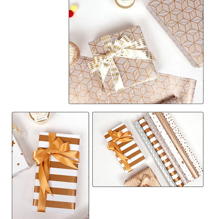 Metallic Patterned Gift Wrapping Paper