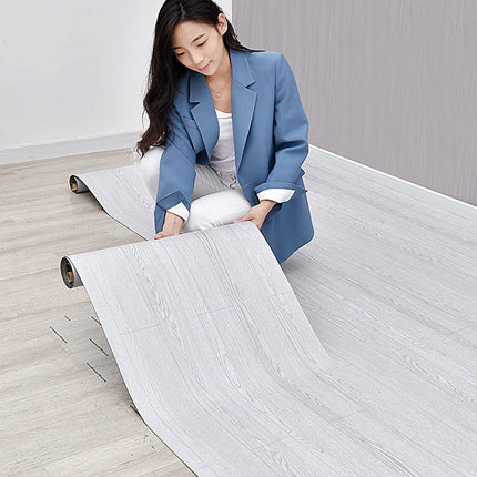 Wood Grain Floor Stickers - Self-Adhesive Waterproof Matte