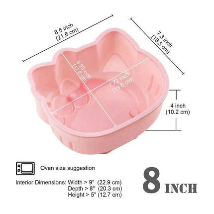 Adorable Pink Cat Shaped Silicone Baking Mold