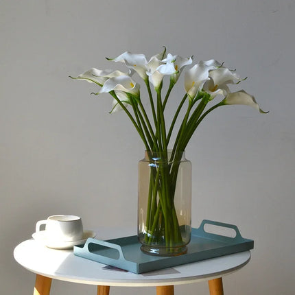 10-Piece EVA Calla Lily Artificial Flower Set — Bendable Stems, Home & Wedding Decor