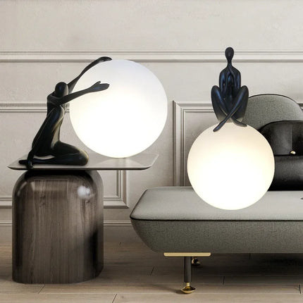 Italy Table Lamps Art Portrait Design Replica Sculpture Standing Floor Lamp Ball Lamp Bedroom Indoors Decoration italy-table-lamps-art-portrait-design-replica-sculpture-standing-floor-lamp-ball-lamp-bedroom-indoors-decoration