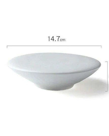 Sophisticated High Foot Ceramic Dessert Plate for Elegant Culinary Presentations - Ideal for Sushi and Unique Snacks