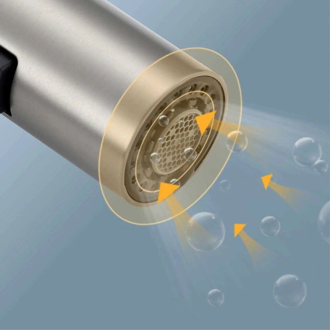 Sleek Gunmetal Gray Kitchen Faucet with Magnetic Docking, Easy Single Handle Control for Hot & Cold Water