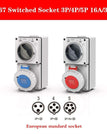 IP67switched socket / 3PIN 16A / EU standard