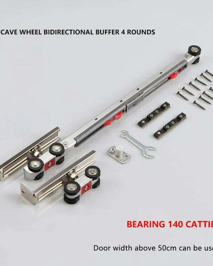 Tranquil Motion Black Elegance Sliding Door System Kit