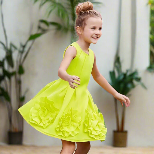 Summer Sleeveless Flower Princess Dress for Girls - Birthday Party Outfit for Kids