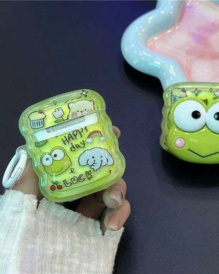 Charming Sanrio 3D Keroppi AirPods & Pro Case - Fun and Reliable Earphone Protector