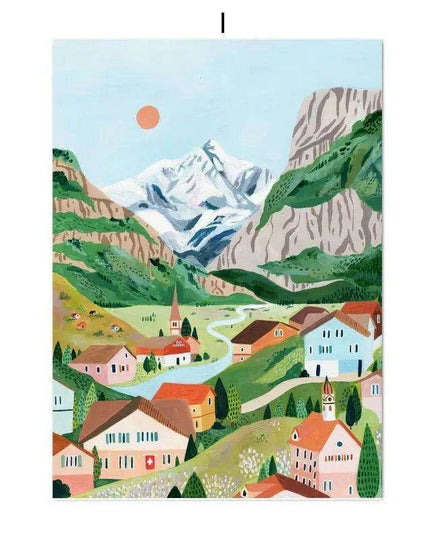 Coastal Elegance: Italian-Inspired Canvas Art for Modern Living Spaces