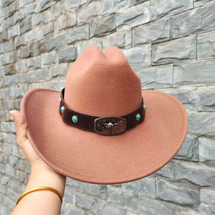 Stylish Handwoven Straw Cowboy Hat - Unisex Summer Sun Protection for 2023