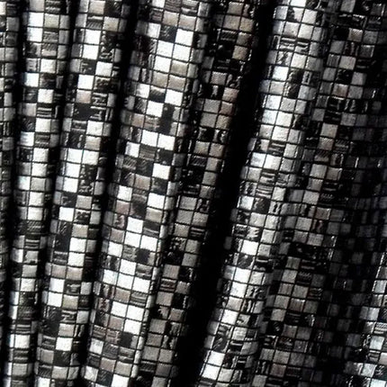 Très Elite Black Grey European Curtain Light Blocking Damask Taffeta