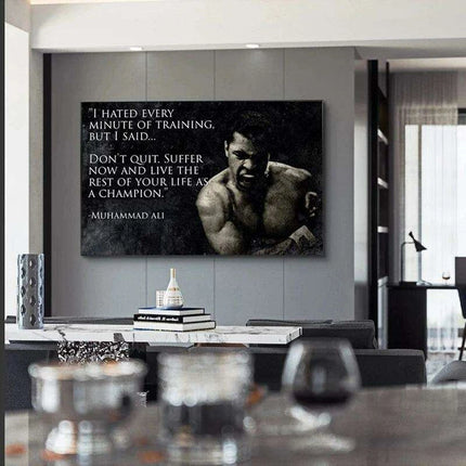 Muhammad Ali Inspirational Canvas Art for Elegant Home Décor