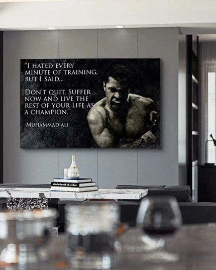 Muhammad Ali Inspirational Canvas Art for Elegant Home Décor