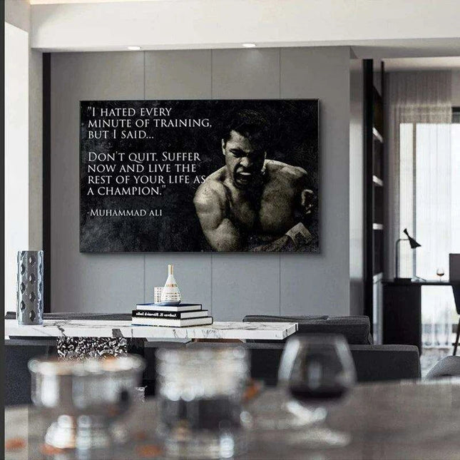 Muhammad Ali Inspirational Canvas Art for Elegant Home Décor