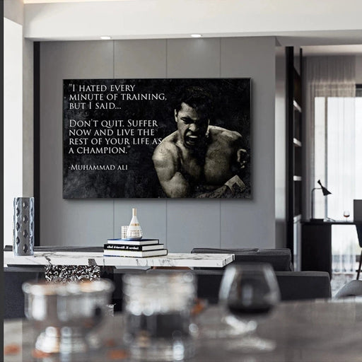 Muhammad Ali Inspirational Canvas Art for Elegant Home Decor