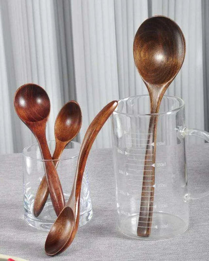 Elegant Long-Handled Wooden Spoon for Gourmet Ramen and Porridge Enjoyment