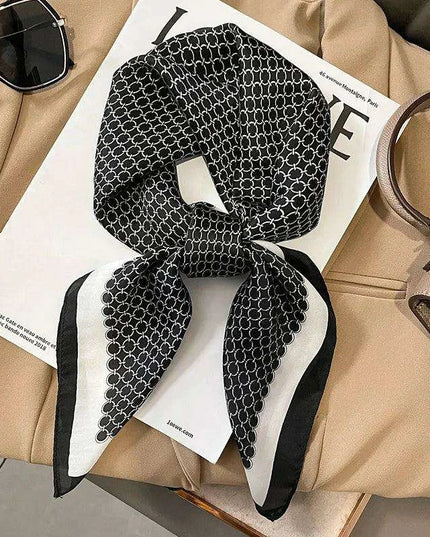 Elegant Satin Square Shawl Hijab: Luxurious 70x70cm Bandana for Women