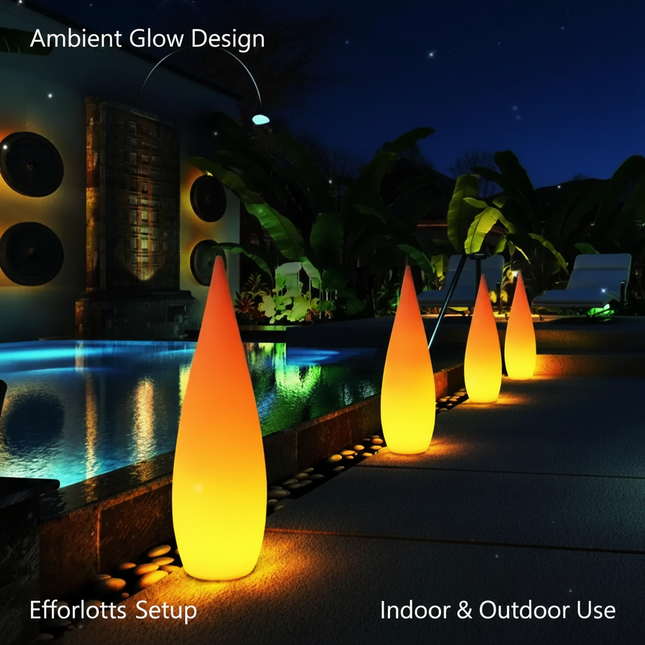 Outdoor Water Drop Landscape Lights — Waterproof Solar & Plug-In
