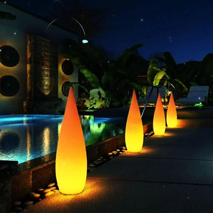 Outdoor Water Drop Landscape Lights — Waterproof Solar & Plug-In