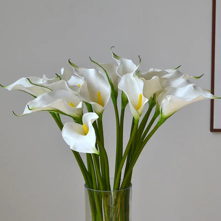 10-Piece EVA Calla Lily Artificial Flower Set — Bendable Stems, Home & Wedding Decor